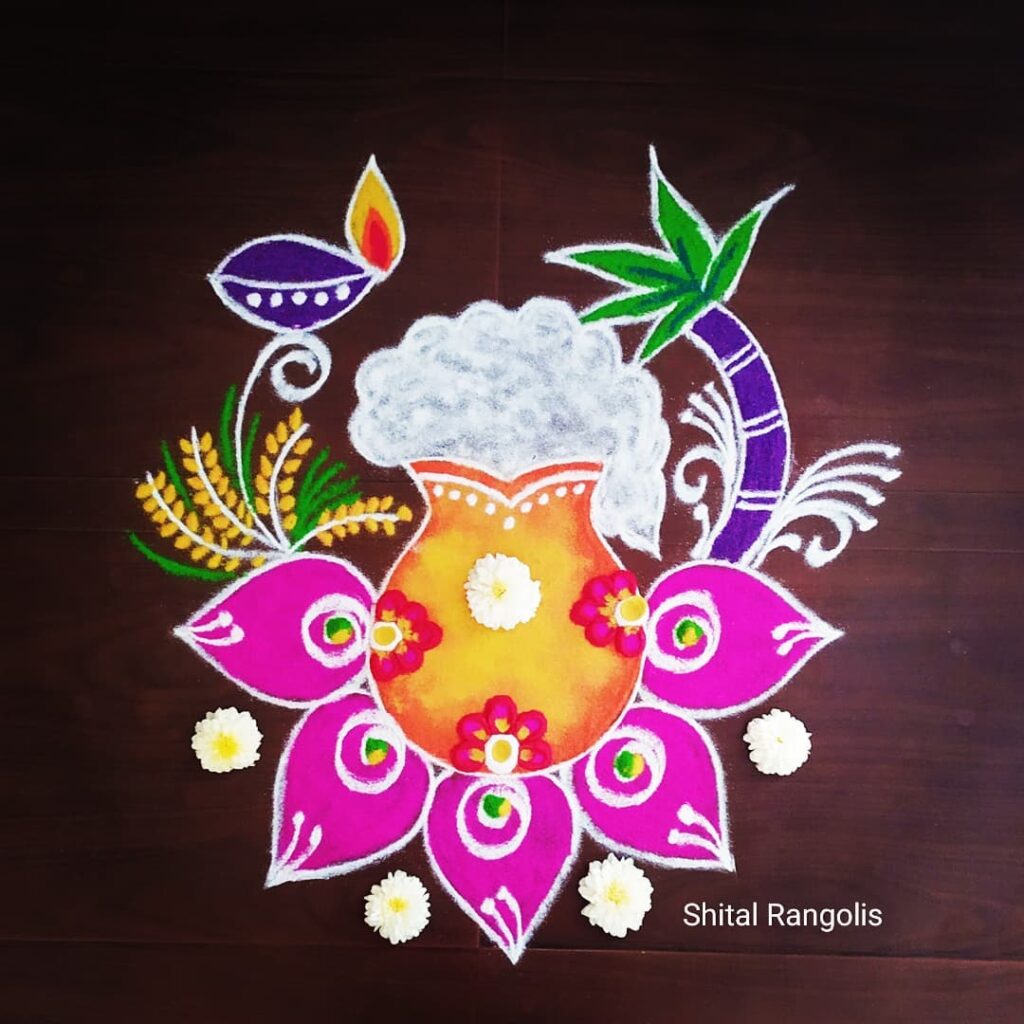 Pongal Rangoli Designs 2023 | पोंगल रंगोली डिज़ाइन - Teejjo

